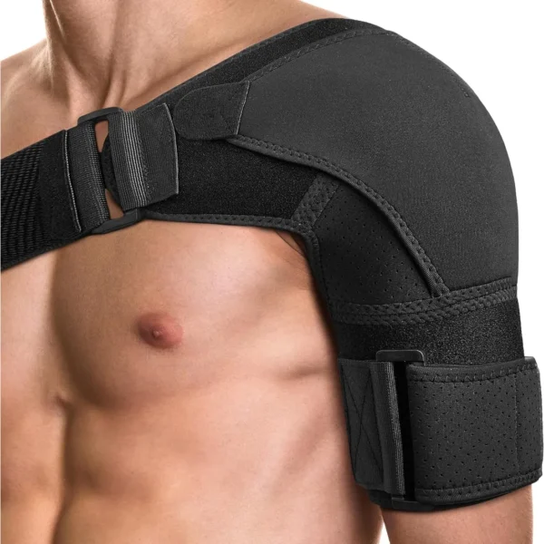 Soporte Hombro Adulto Calidad Manguito Rotador Compresa Negro Unisex